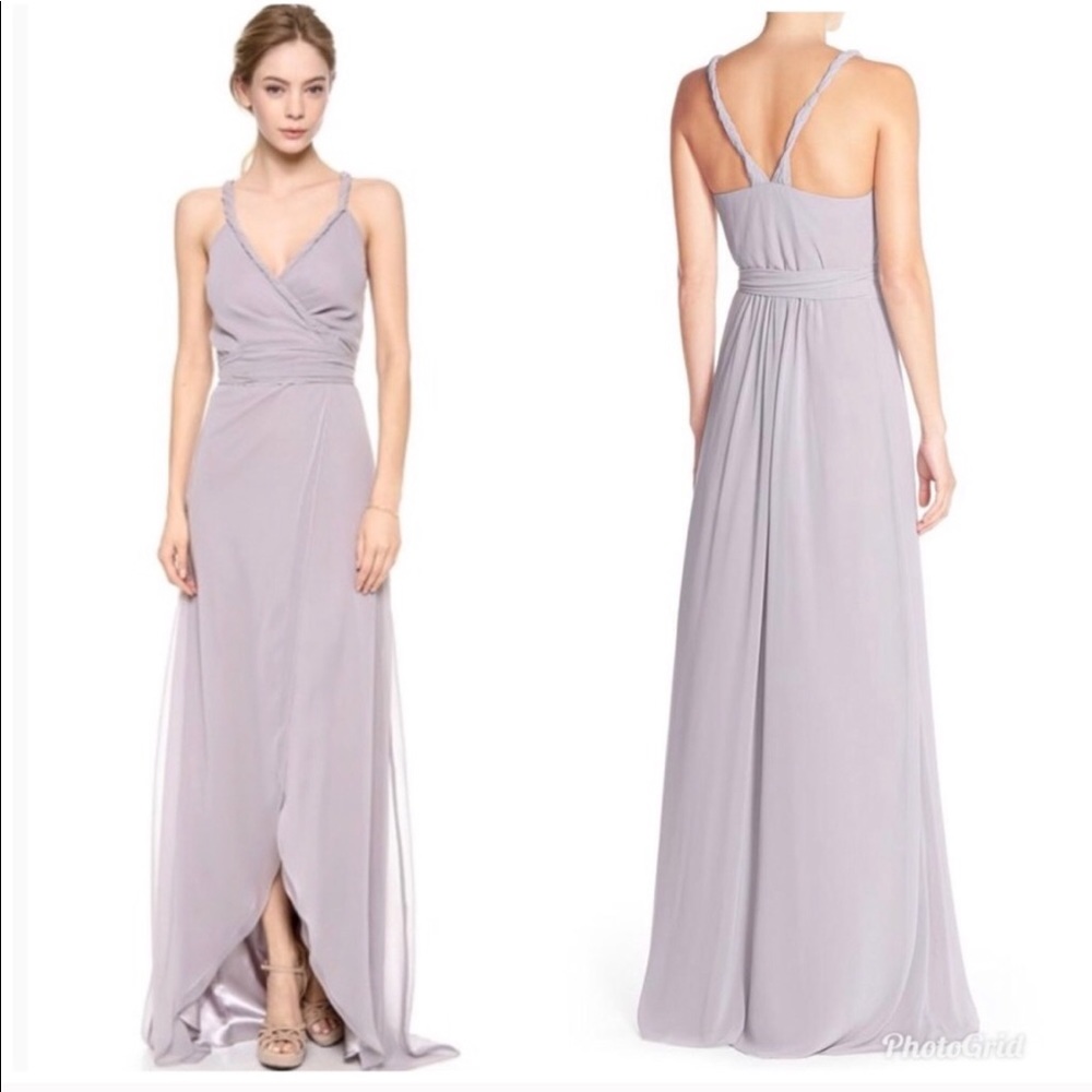 Joanna August Long Parker Dress in Silver Bells